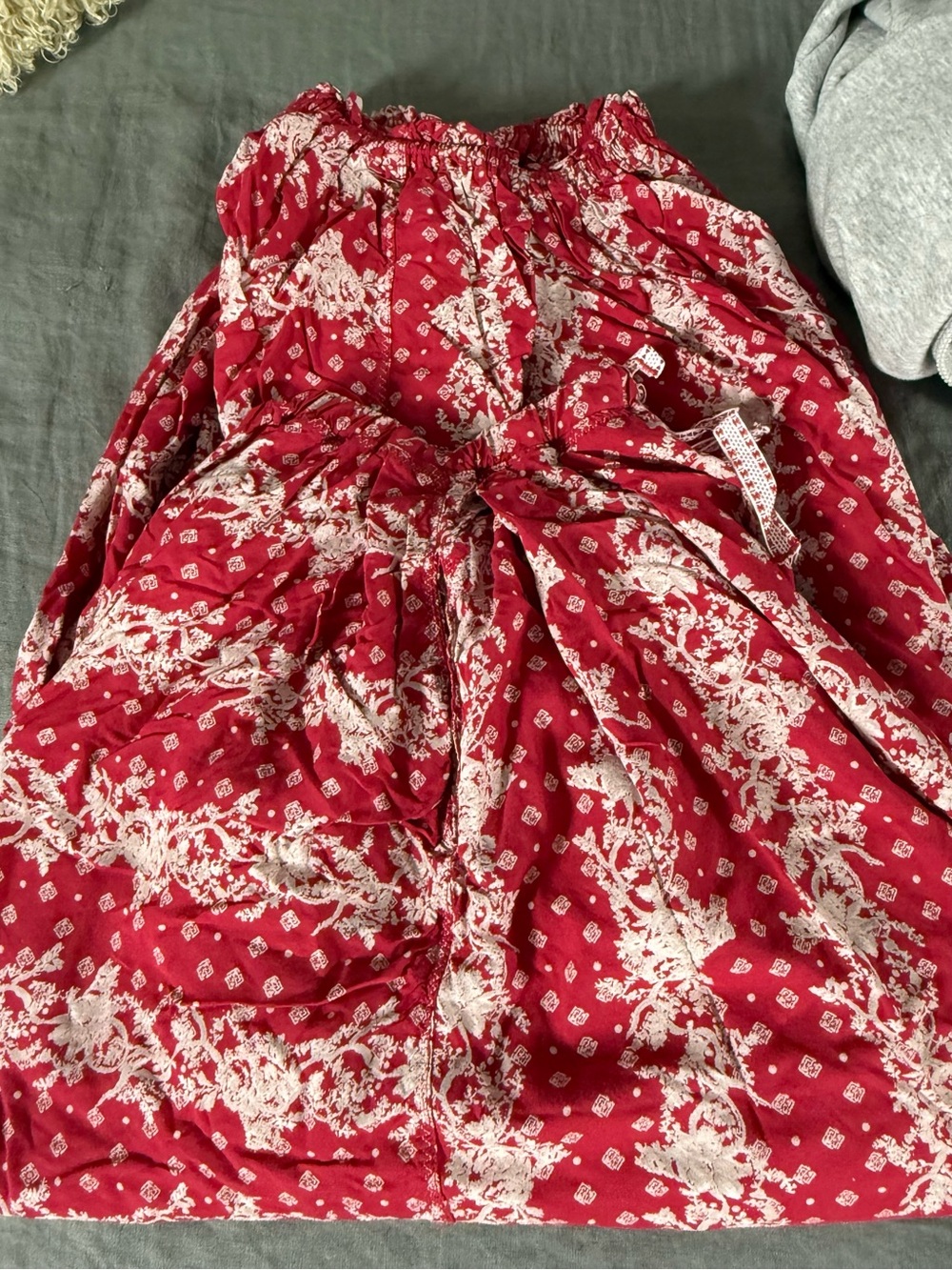 Free People Red Printed Harem Sleep Pants - Picture 8 of 10